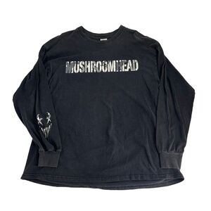 Vintage Mushroom Head Shirt Mens XL Black Long Sleeve Y2K Metal‎ Rock Band Tee